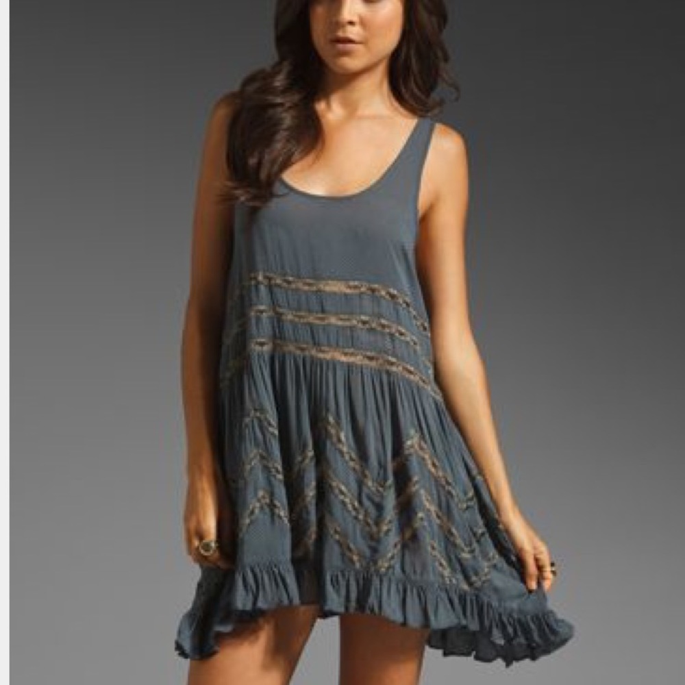 FP voile and lace slip dress